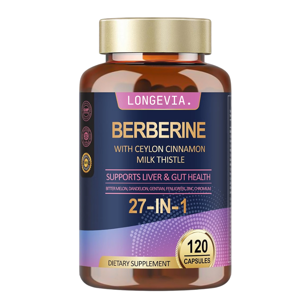 Berberine Ceylon Cinnamon Milk Thistle LONGEVIA.