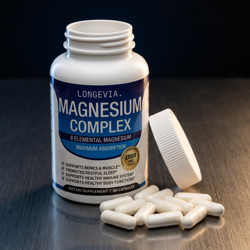 Magnesium Complex 1000mg 8 Elemental Forms with Glycinate Bisglycinate Citrate SleepBone Muscle Support