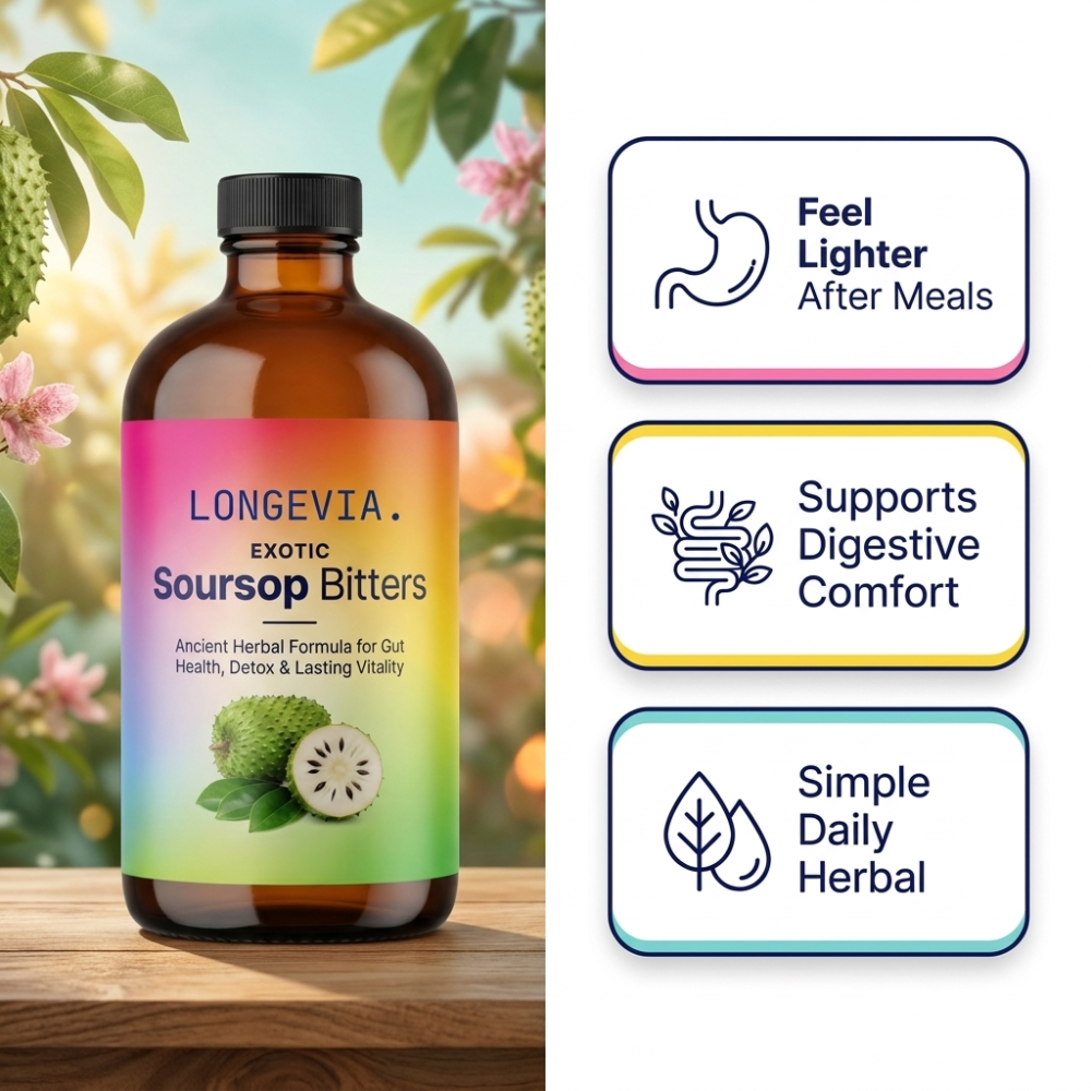 Exotic Soursop Bitters Buy 1 Get 1 Free + Free Gifts LONGEVIA.