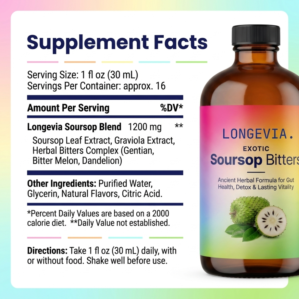 Exotic Soursop Bitters LONGEVIA.