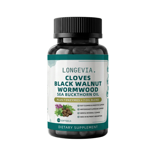 Wormwood Black Walnut Cloves Garlic Supplement LONGEVIA.