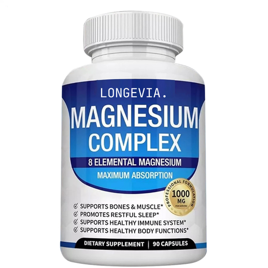 8 Form Magnesium Complex Glycinate Malate Taurate L Threonate 400mg Elemental 60 Capsules Third Party Tested Made in USA (Copy) (Copy)