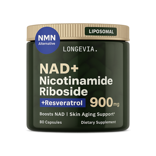 NAD+ Nicotinamide Ribsode Resveratrol 1000mg LONGEVIA.