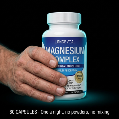 Chelated Magnesium Complex 400mg 8 Forms Including Glycinate & L Threonate Non GMO Made in USA 60 Capsules