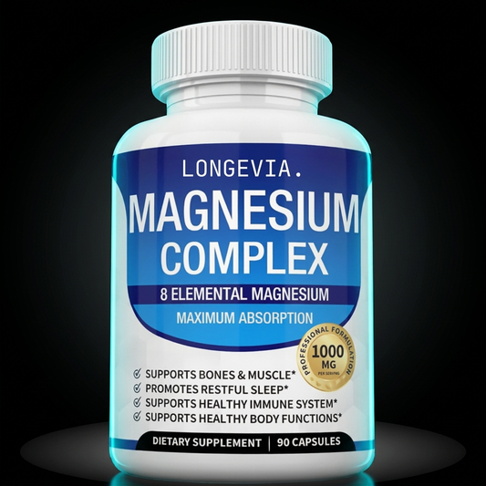 8 Form Magnesium Complex Glycinate Malate Taurate 60 Capsules