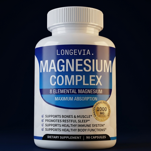Magnesium Complex 1000mg 8 Elemental Forms with Glycinate Bisglycinate Citrate SleepBone Muscle Support