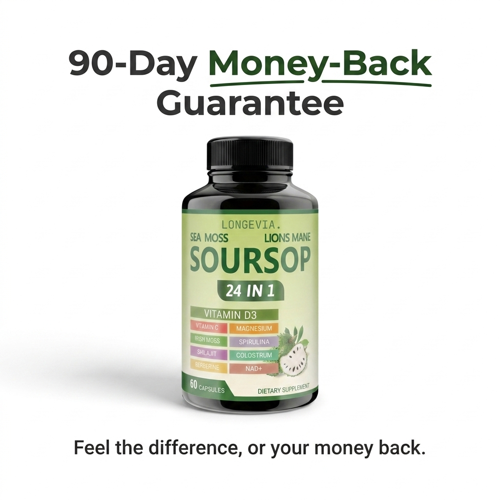 Sea Moss Soursop Capsules 24-in-1 LONGEVIA.
