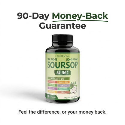 Sea Moss Soursop Capsules 24-in-1 LONGEVIA.