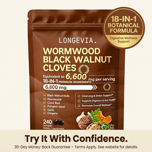 Wormwood Black Walnut Cloves Supplement LONGEVIA.